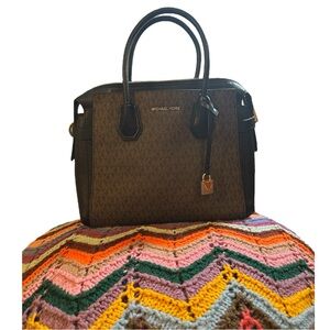 Michael Kors Bag - Mercer Medium Logo Belted Satchel